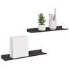 vidaXL Flj&oacute;tandi skrifbor&eth; 2 pcs Svart 40 x 8,5 x 2,5 cm St&aacute;l