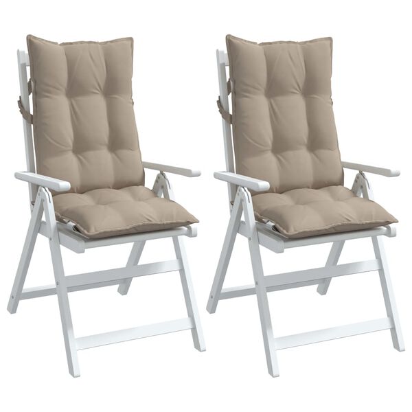 vidaXL Sessur fyrir St&oacute;la me&eth; H&aacute;u Baki 2 stk. Br&uacute;ngr&aacute;r Oxfordefni