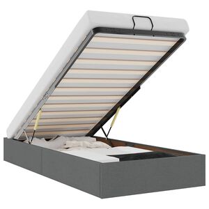 vidaXL Ottoman R&uacute;mgrind &aacute;n d&yacute;nu D&ouml;kkgr&aacute;r Einfaldur d&uacute;kur