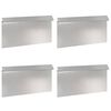 vidaXL Sniglafence 4 pcs Silfur 50 x 3,5 x 25 cm Ry&eth;fr&iacute;tt St&aacute;l
