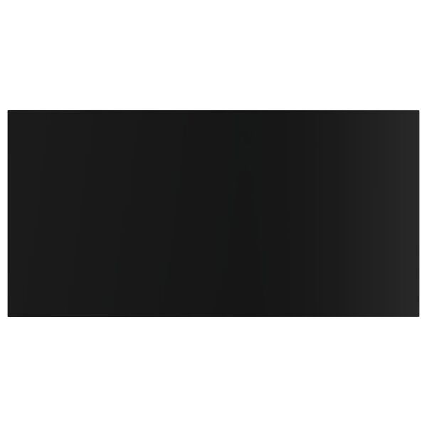 vidaXL Vegghillur 4 stk. H&aacute;glans Svartar 80x40x1,5 cm Sp&oacute;naplata
