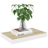 vidaXL Vegghengdar Hillur 4 stk. Eikarlitur & Hv&iacute;tur 50x23x3,8 cm MDF