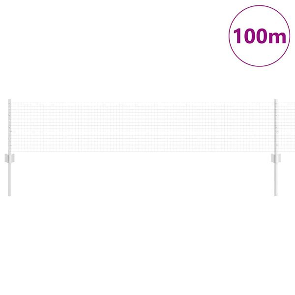 vidaXL Gir&eth;ing me&eth; p&oacute;st Silfur 0,4 x 100 m St&aacute;l