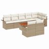 vidaXL Gar&eth;s&oacute;fa sett me&eth; p&uacute;&eth;i 9 pcs Drapplita&eth;ur p&oacute;l&yacute;rattan