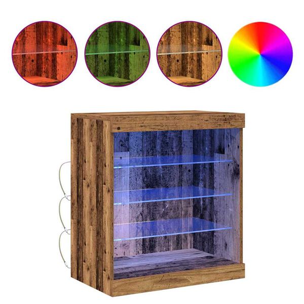 vidaXL Viðbeinteyfla Gamalt viður 60.5 x 37 x 67 cm Samsettur viður