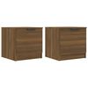vidaXL Náttborðsskápar 2 stk. Brúnir Eik 40x39x40 cm
