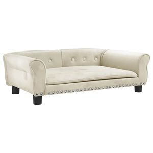 vidaXL Hundab&aelig;li Rj&oacute;mahv&iacute;tt 95x55x30 cm Flauel