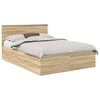 vidaXL Ramsv&iacute;k me&eth; h&ouml;fu&eth;gafl Sonoma Eik 150 x 200 cm Samsettur vi&eth;ur