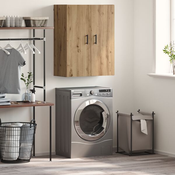 vidaXL Veggsk&aacute;pur Artisan Eik 69,5 x 34 x 90 cm Samsettur vi&eth;ur