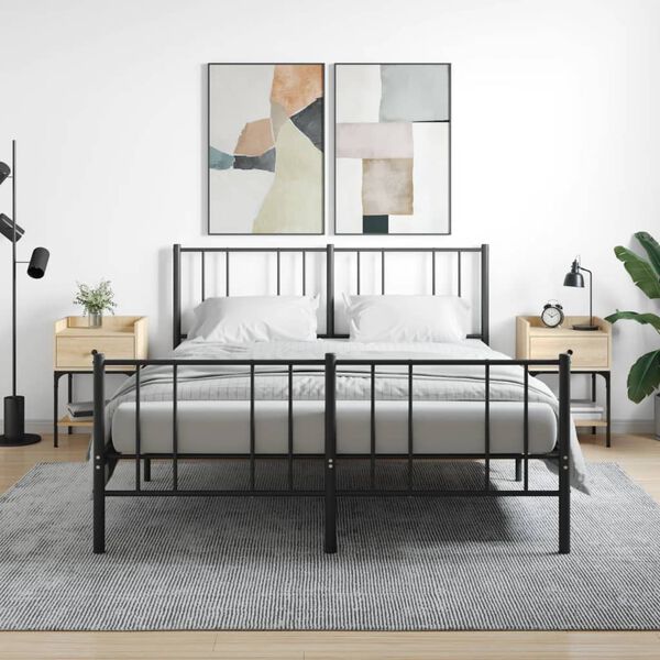 vidaXL N&aacute;ttbor&eth; 2 stk. Sonoma Eikarlitur 40,5x31x60 cm Samsettur Vi&eth;ur