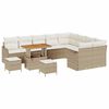 vidaXL Gar&eth;s&oacute;fa sett me&eth; p&uacute;&eth;i me&eth; geymslu 12 pcs Beige og krem