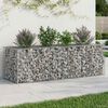 vidaXL Gabion h&aelig;kka&eth; r&uacute;m Silfur 180 x 60 x 55 cm Galvaniserad st&aacute;l