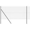 vidaXL Gir&eth;ingarp&oacute;stur Gr&aacute;r 10 x 1,4 m (40 x 40 mm net) St&aacute;l og PVC
