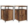 vidaXL Noat&ouml;flu sk&aacute;pur me&eth; sk&uacute;ffu 2 pcs Gamall vi&eth;ur Samsettur vi&eth;ur