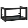 vidaXL Vegghengd Handlaugargrind Svartur 59x38x31 cm J&aacute;rn
