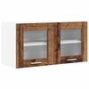 vidaXL Vegghengdur sk&aacute;pur Gamall vi&eth;ur og hv&iacute;t 80 x 31 x 40 cm