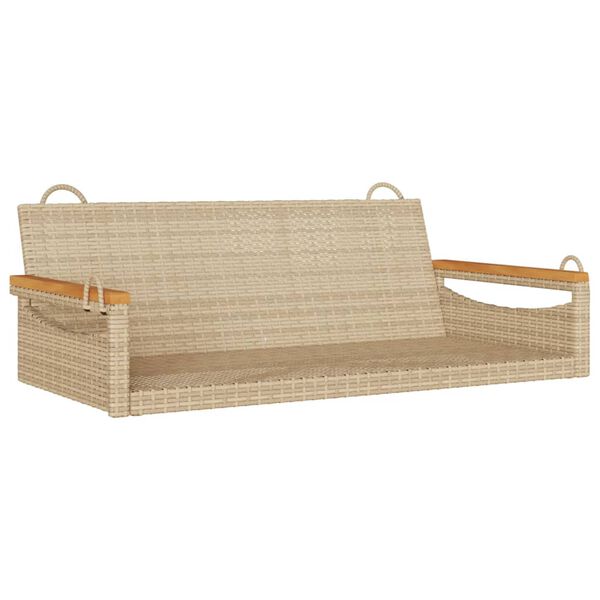 vidaXL R&oacute;lubekkur Drapplitu&eth; 109x62x40 cm P&oacute;l&yacute;rattan