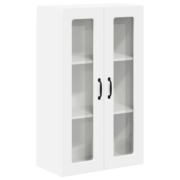 vidaXL Eldh&uacute;s sk&aacute;pur me&eth; hillu Hv&iacute;tt 60 x 31 x 100 cm Samsettur vi&eth;ur