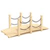 vidaXL Gar&eth;br&uacute; me&eth; Ke&eth;juhandri&eth;i 150x67x56cm Gegnheilt Vi&eth;argreni