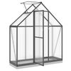 vidaXL Gróðurhús með Botngrind Reykgrátt 169x58x202 cm Ál