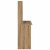 vidaXL skrifbor&eth; me&eth; hillum Artisan Oak 102x45x148 cm Hanna&eth;ur vi&eth;ur