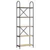 vidaXL Hilla Sonoma Eik 60 x 30 x 183 cm Samsettur vi&eth;ur