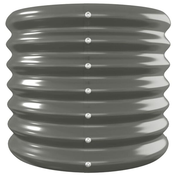 vidaXL Útiræktunarkassi Galvaníserað Stál 332x40x36 cm Grár