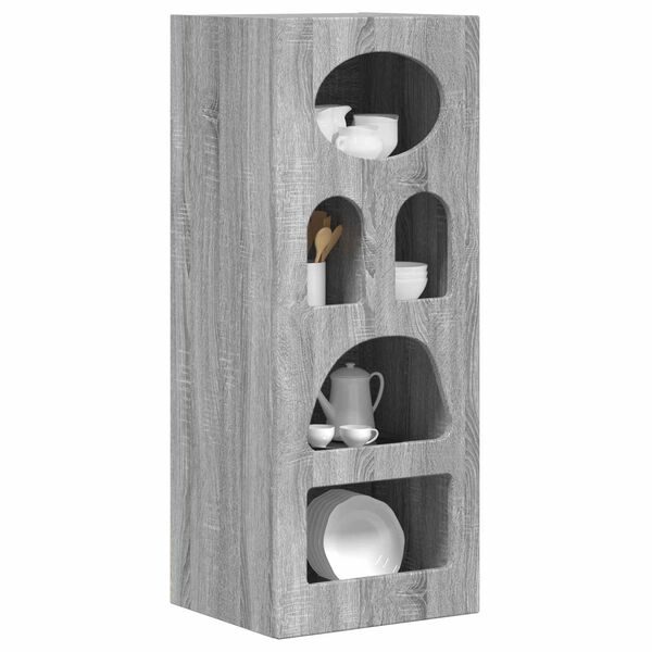 vidaXL Vi&eth;beinteyfla Gr&aacute;r Sonoma 40 x 35 x 100,5 cm Samsettur vi&eth;ur