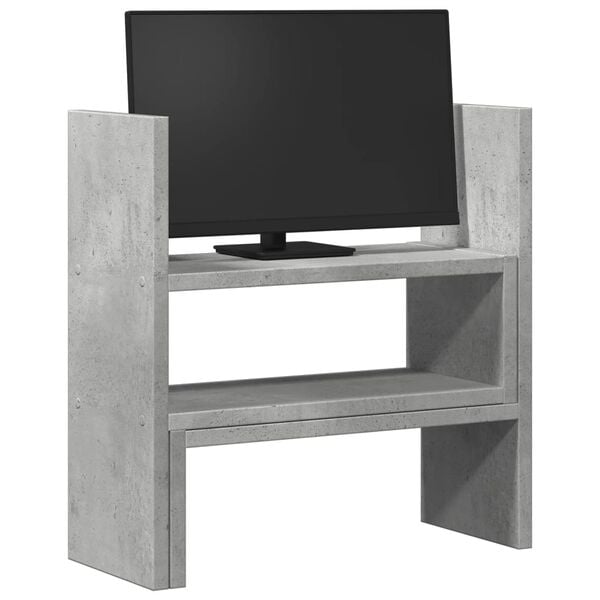 vidaXL Skrifbor&eth;sskipuleggjari Steypugr&aacute; 40x17x41 cm Samsettur Vi&eth;ur