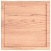 vidaXL Borðplata Ljósbrún 60x60x(2-4) cm Meðhöndluð Náttúrul. Brúnir
