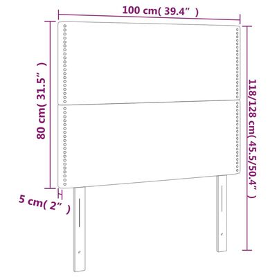 vidaXL Höfðagaflar 2 stk. 100x5x78/88 cm Mógrátt Efni