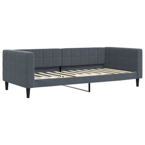 vidaXL Svefns&oacute;fi D&ouml;kkgr&aacute;r 90x200 cm Flauel