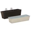 vidaXL Handri&eth; 2 pcs Svartur 50 x 17 x 17 cm M&aacute;lmur
