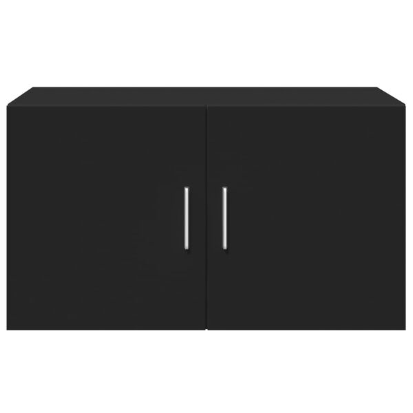 vidaXL Veggsk&aacute;pur Svartur 70x42,5x40 cm Samsettur Vi&eth;ur