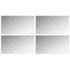 vidaXL Stigaplata R&eacute;tthyrningur 4 pcs Silfur 90 x 50 cm &Aacute;l