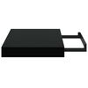 vidaXL Floating Wall Shelf High Gloss Black 23x23,5x3,8 cm MDF