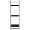 vidaXL Vegghillusett me&eth; hillu 6 pcs Svartur Eik 100 x 25 x 30 cm