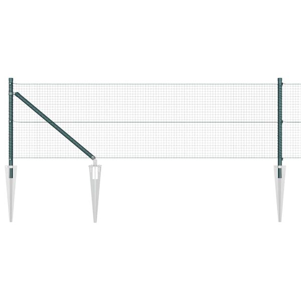 vidaXL Gir&eth;ingarp&oacute;stur Gr&aelig;nn 10 x 0,6 m (19 x 19 mm net) St&aacute;l og PVC