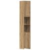 vidaXL Ba&eth;herbergissk&aacute;pur Handverks eik 30x30x183,5 cm Samsettur Vi&eth;ur