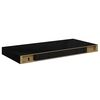 vidaXL Vegghengdar Hillur 4 stk. Svartar 50x23x3,8 cm MDF