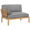 vidaXL S&oacute;fasett me&eth; p&uacute;&eth;i Einlita Gr&aacute;r 133 x 92 x 69 cm Hrein akas&iacute;utr&eacute;