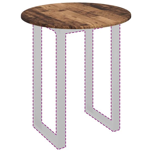 vidaXL Bor&eth;plata Gamalt vi&eth;ur 70 x 70 x 1,5 cm Samsettur vi&eth;ur