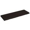 vidaXL Bor&eth;plata D&ouml;kkbr&uacute;n 120x40x(2-6) cm Me&eth;h&ouml;ndlu&eth; Gegnheil Eik