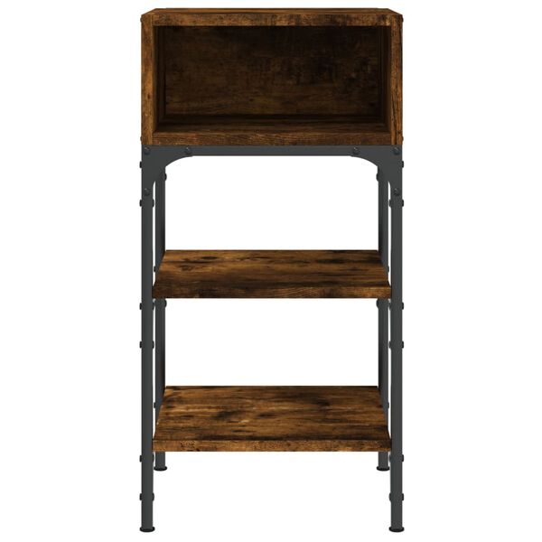 vidaXL N&aacute;ttbor&eth; Reykt&oacute;na Eikarlitur 35x34,5x70 cm Samsettur Vi&eth;ur