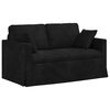 vidaXL S&oacute;fi Svartur 138 x 78 x 80 cm Flauel