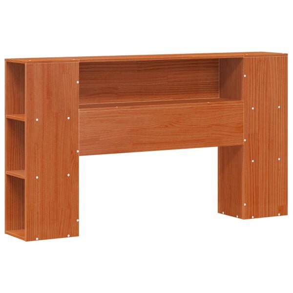 vidaXL R&uacute;mfestingar me&eth; geymslu og h&ouml;f&eth;agafli Vaxbr&uacute;nn 140 x 190 cm