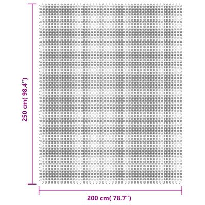 vidaXL Útilegumotta krem 2,5x2 m