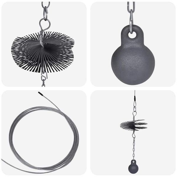 Hringlaga Skorsteinsbursti 15 cm &thorn;verm&aacute;l