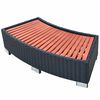 vidaXL Trappa fyrir heilsulind &uacute;r p&oacute;l&yacute;rattan 92x45x25 cm Sv&ouml;rt