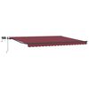 vidaXL Handvirkt &Uacute;tdraganlegt Skyggni me&eth; LED V&iacute;nrau&eth; 400x300 cm
